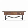 Wooden console table with three drawers and metal legs 150 x 40 x 70cm