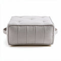 Tufted square cushion for indoor outdoor use made of durable fabric 45 x 45 x 15cm gray